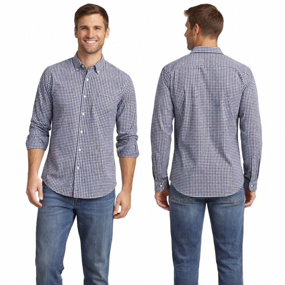 EUC Original Penguin Heritage Slim Fit Gingham Shirt 16 34/35